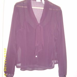 Long sleeve plum blouse